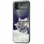 Korpuse kate Samsung Galaxy Zflip Z Flip 4 Zflip3 Z Flip 3 5g Zflip4 Flip3 Flip4 kaunid lumehelbekunsti mustad &uuml;mbrised luksuslikud Samsung Z Flip 5G