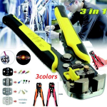 3-&uuml;hes multifunktsionaalne automaatne kaablitraadi eemaldaja pressimistangid klemmit&ouml;&ouml;riist Drillpro professionaalne juhtmepurutaja Cable Wire Stripper oranž