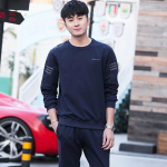 IELGY Meeste riided sviiter Lahtine T&auml;iesti sobiv Stiilne Lihtne Suures Suuruses vabaaja sportlik &uuml;mara kaelusega M punane