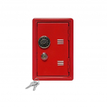 18cm metallist hoiup&otilde;rsas Seif Money Saving Box Case Kingilaua korraldaja Valge punane