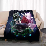 Hollow Knight tekk M&auml;ng Flanell Uudne soe mikrokiust flanell Vastupidav lastele ja t&auml;iskasvanutele reisivoodikate diivanikate 150x200cm