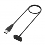 Laadimiskaabel Fitbit Luxe'i jaoks, Asendus-USB-laadimisjuhe l&auml;htestusnupuga Fitbit Luxe nutikella jaoks (3,3 jalga / 1,64 jalga) must
