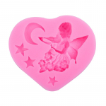 Silikoonvorm Viiul Angel Star Moon Flip Sugar Vedel silikoon&scaron;okolaadi aroom K&auml;sitsi valmistatud seebist savivorm roosa