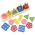 Puidust m&auml;nguasjad 1-aastastele, Montessori m&auml;nguasjad 1-2-3-aastastele, puidust sorteerimism&auml;nguasjad v&auml;ikelastele vanuses 2-3 poisid, t&uuml;drukud, v&auml;rvilised 29x6.2x5.3cm