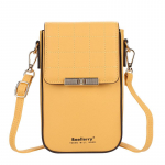Baellerry Fashion Naiste &otilde;lakotid Kunstnahast telefonikott Naistele Sidurikotid Crossbody kott Rahakott GZW 19cm*12cm*6.5cm kollane