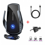 Automaatne 15 W kiire auto juhtmevaba laadija iPhone 13 12 Pro Max jaoks Samsung Xiaomi magnetiline USB kiirlaadimistelefoni hoidik must