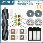 Ecovacsi jaoks Deebot X1 Omni Aksessuaarid robot Tolmuimeja mop riidest tolmukott HEPA filter P&otilde;hiharja lapp Vahetatavad varuosad