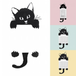 Must armas kassi valgusl&uuml;liti kleebis Vin&uuml;&uuml;lkunst 3D seinakleebis Kodukaunistuse kingitused