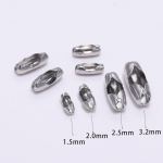 50 tk/partii 1,5 2,0 2,5 3,2 mm roostevabast terasest kuulkett konnektor klambrid otsa helmed krimpsu meisterdamiseks ehete valmistamise tarvikud 1.5mm
