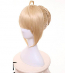 Anime FGO Saatuse/j&auml;&auml;mise &ouml;&ouml; Arturia Pendragon Saber koos kukliga parukaga Blondi stiilis Cosplay t&auml;iskarva parukad One Size beež
