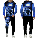 Kaheosaline komplekt Christian Bible Faith Jesus God meeste kapuuts/&uuml;likond Lahe 3D L&otilde;vi tr&uuml;kitud t&auml;navar&otilde;ivad paari riided s&ouml;rkimisdress 3XL