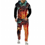 3D Dragon Printed Meeste dressipluus, kapuuts Meeste Loomade Spordidress/Pullover/Jakk/P&uuml;ksid Spordir&otilde;ivad Kevad-s&uuml;gis meeste &uuml;likond 6XL