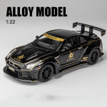 1/24 Scale Nissan GTR Diecast automudeli m&auml;nguasi, tagasit&otilde;mmatav m&auml;nguasi koos heli ja valgusega lastele V&auml;ikelapse poistele T&uuml;drukutele Kingikogu 1/24-19.8x8.5x6cm