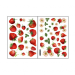 2 tk/komplekti seinakleebis Armsad maasikalehed Teema Eemaldatav isekleepuv veekindel PVC elutoakaunistus Seinakunstikleebis Kodutarbed