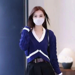 S&uuml;gis-talvine topp naiste pullover kampsun, m&auml;hitud mood Temperament Kuulsuste pikkade varrukatega V-kaelusega kootud kampsun, naiste pusa One Size sinine