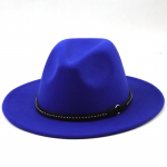 valge Laia &auml;&auml;rega Simple Church Derby Top Hat Panama Solid Vilt Fedoras M&uuml;ts meestele Naiste kunstvillasegu Jazz Cap 56-58CM