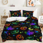 3D Halloweeni voodipesukomplekt p&uuml;hadekink Lastetoa tekikott 2/3 osa pehme t&otilde;mblukk DE135 * 200 t&auml;issuuruses mikrokiust magamistoa kaunistus DE 100x135cm