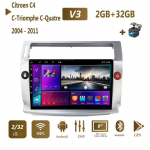 Citroen C4 C-Triomphe C-Quatre 2004 - 2014 jaoks 2 din Carplay autoraadio multimeedia videopleier Android 2din WIFI GPS DSP 2+32GB 2+32GB