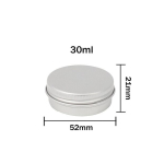 50 tk 30 ml alumiiniumpurk 30 g alumiiniumplekkpurk H&otilde;bedane v&auml;rv white