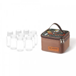 V&uuml;rts&scaron;eiker maitseainete jaotur V&uuml;rtsmahutid Reisimaitseainekomplekt koos reisihoiukotiga tumepruun v&auml;rv