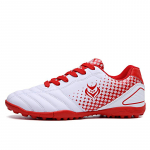 Unisex nahast kummist pehme p&otilde;hjaga l&uuml;hikese k&uuml;&uuml;nega jalgpallisaapad noortev&otilde;istlus Professionaalsed jalgpallijalatsid 30 must/valge