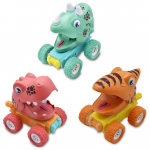 3 tk dinosauruste m&auml;nguasjad tagasit&otilde;mmatavad autod 2&ndash;5-aastastele poistele, dinosauruste m&auml;nguasjad lastele, Monster Trucksi j&otilde;ulus&uuml;nnip&auml;evakingitused lastele 13x11x9cm,3-Pcs