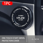 SEAMETAL mootori k&auml;ivitus-seiskamisnupu kate kriimustusvastane dekoratiivkate sisekujunduskleebiste tarvikud must
