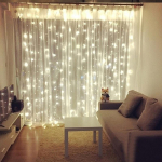 Kardinad LED stringi tuled Garland Festival j&otilde;ulukaunistus USB-kaugjuhtimispult P&uuml;hade pulmahaldja tuled magamistoa koju 3M(W)x3M(H) 300 LEDS