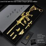 Rahurelv M416 Viie k&uuml;&uuml;nega kuldne draakoni nahk versioon, Star of Faith homaar Overlord pimestav lilla meloodia relva mudel m&auml;ng relva mudel