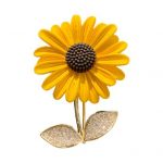 Naiste pross p&auml;evalillest vahtralehest aprikoosilehest riiden&otilde;el Realistlik galvaniseeritud poleeritud peen balli&otilde;htu mantel s&auml;rk kleit pross kollane