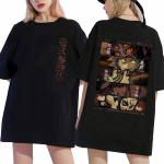 Jaapani anime Demon Slayer Print T-s&auml;rk Kokushibo Douma Akaza Hantengu Gyokko Graafilised T-s&auml;rgid Unisex Naiste Manga Suured T-s&auml;rgid L