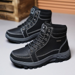 TUINANLE Meeste platvormkingad vabaaja talvised pehmed soojad lumesaapad Meeste k&otilde;rged puuvillased kingad 39 must