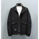 Uus p&uuml;stijakk Meeste jope mitme taskuga v&auml;litingimustes veekindel lukuga Trench vabaaja jope, suur suurus 8XL XL must