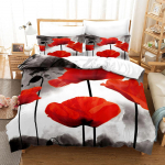 3D Roosiga Voodipesukomplekt Yst&auml;v&auml;np&auml;evaks Tekikott Padjap&uuml;&uuml;r T&uuml;drukute ja Naiste Tuppa T&auml;issuurus Pehme Tekikate Moodne Romantiline Lilleline Voodikate Baby 100x135cm