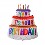 Kolmekihiline suur kooki &otilde;hupall s&uuml;nnip&auml;evaks alumiiniumkilest &otilde;hupalliga, t&auml;histamine &otilde;hupalliga, v&auml;rviline s&uuml;nnip&auml;evatort Laste s&uuml;nnip&auml;evapeotarbed