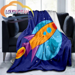 Kosmoseuniversumi vektor ja paljud Galaxy seeria planeedid Villatekk Ka&scaron;miirmood Flanell Blanke 75x90cm