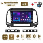 icreative Autoraadio multimeediumipleier Hyundai Santa Fe 2006-2012 jaoks koos nupunupuga Android 2 Din Carplay stereo GPS-peaseade 2+32 GB 1+16GB