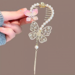 Butterfly Bell Orchid Juuksek&uuml;&uuml;s Klamber Luik Tutt Pillipea Hobusesaba Lukk P&auml;rl Juuksen&otilde;el T&uuml;drukule Barrette Juukseklamber Juuste Aksessuaarid