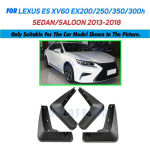 Valatud porilappide komplekt Lexus ES ES350, ES300h, ES250 2013-2018 porilappide pritsmekaitsed eesmised tagumised porilapid porilauad 2014 2015 2013-2018 black