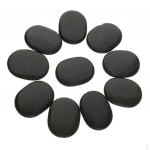 10pcs/ lot Spa Rocks Relaxing Massage Stones for Basalt Kit -3x4 cm Black
