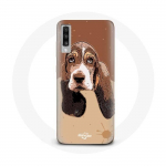 Coque pour Samsung Galaxy A50 Basset Hound chien visage