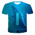 Godzilla Vs Monster King Kong T-s&auml;rk 3D digiprindiga T-s&auml;rk Multikas Poistele T&uuml;drukutele L&uuml;hikeste varrukatega suver&otilde;ivad Kingitus 130cm