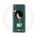 &Uuml;mbris Samsung Galaxy A70 Squid Game Kang Sae Byeok Fanart Face Drawing jaoks