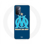Coque Oppo A93 5G logo om olympique de marseille bleu Fond - Maniacase