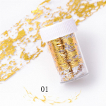 S&auml;ravad h&otilde;bedased ja kuldsed alumiiniumk&uuml;&uuml;nefooliumi kleebised &ndash; lihtsad isetegemise kleebised libiseva manik&uuml;&uuml;ri jaoks, lihtne pealekandmine