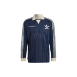Adidas Originals Trefoil Stripe Logo Graafiline Pikkade Varrukatega Polo S&auml;rk Meeste Topid Sinine HN1676 XXXL blue