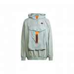 Adidas City Escape Premium Kapuutsiga Spordijakk Meeste &Uuml;ler&otilde;ivad H&otilde;behall Roheline IC3725 XL