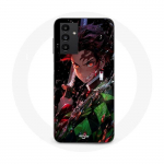 Coque Samsung Galaxy A14 4G Demon Slayer Tanjiro Kamado &eacute;nerv&eacute; manga anime