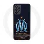 Coque Maniacase pour Samsung Galaxy A32 5g OM logo bleu et dor&eacute;e stade