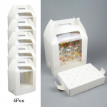 6-osaline koogin&auml;idiku alus, 18-avaline puhastuskarp l&auml;bipaistva aknaga pulgakommihoidja jaoks pruun